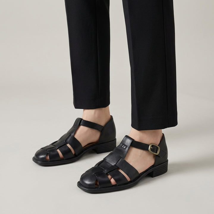 Sandali Donna in Pelle Italiana Intrecciata Artigianali Estivi