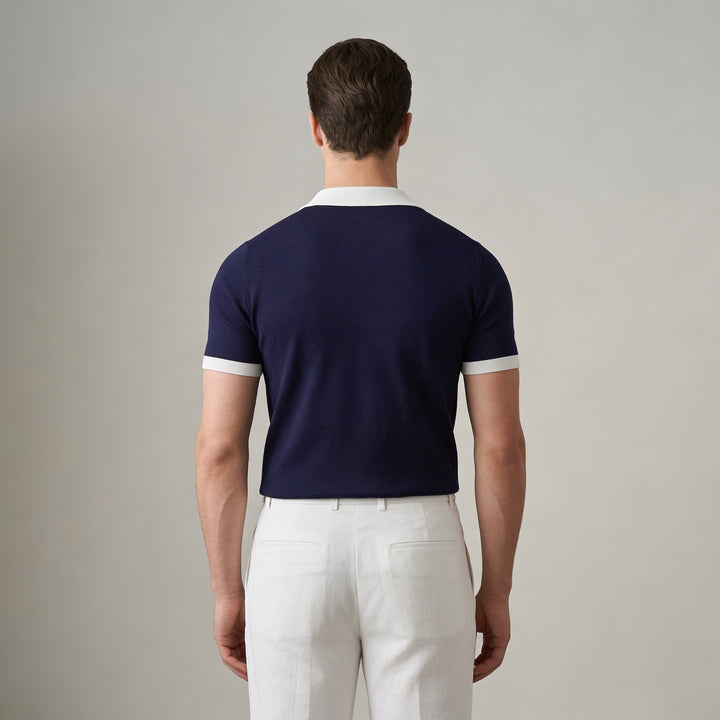 Polo da uomo a maniche corte in maglia