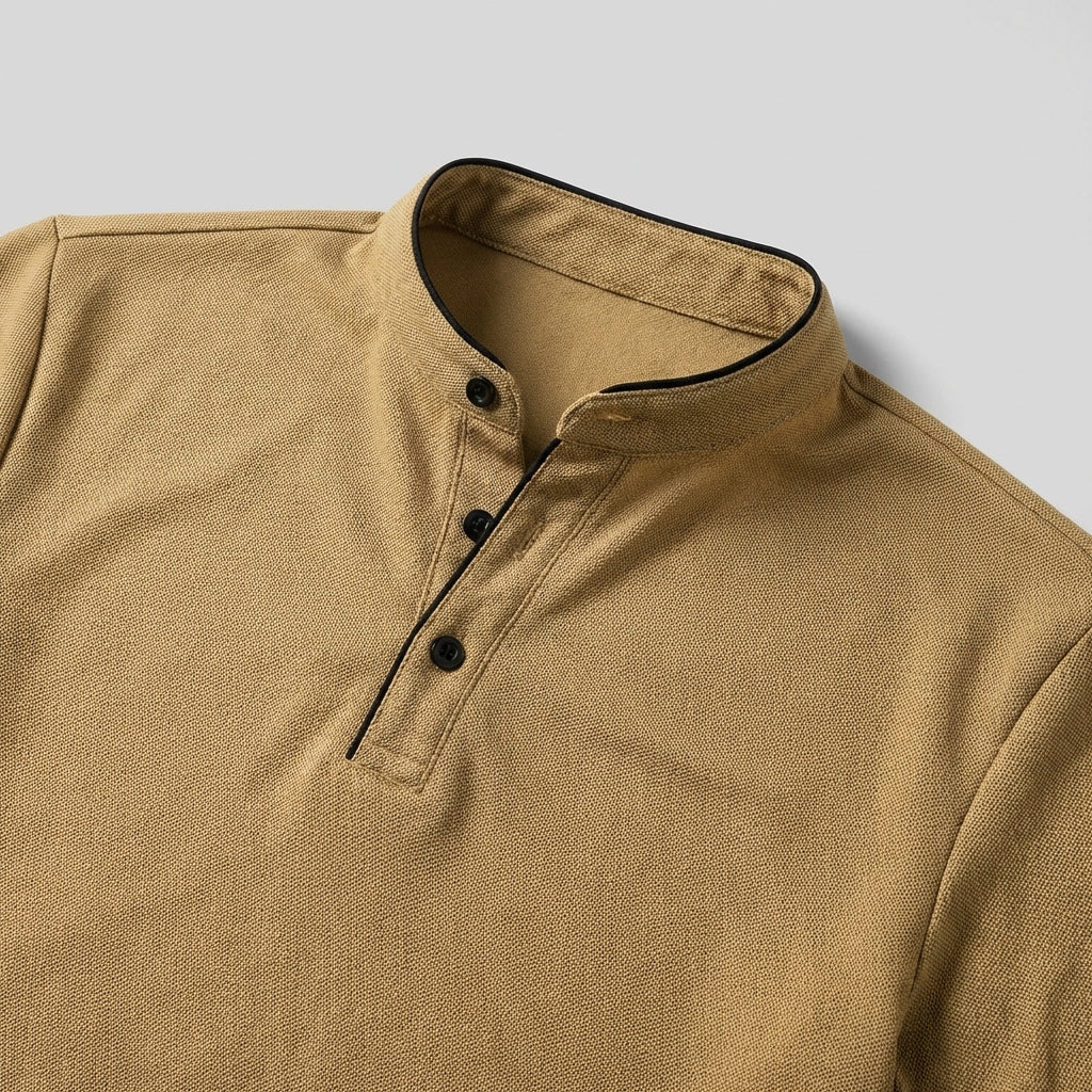 Polo da uomo senza colletto