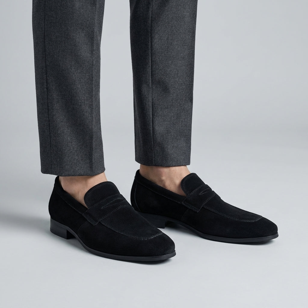 Mocassini Uomo Camoscio Eleganti
