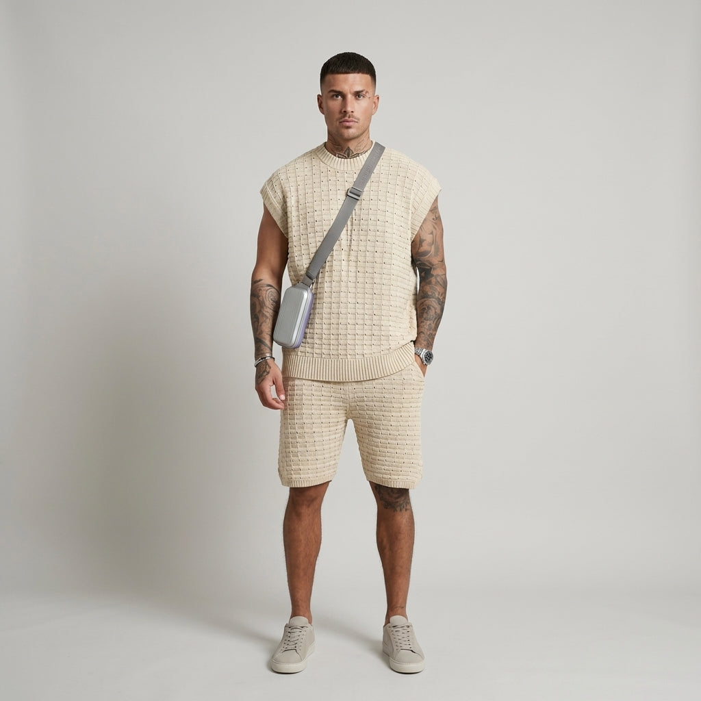 Comodo Completo Estivo Uomo Maglia Shorts