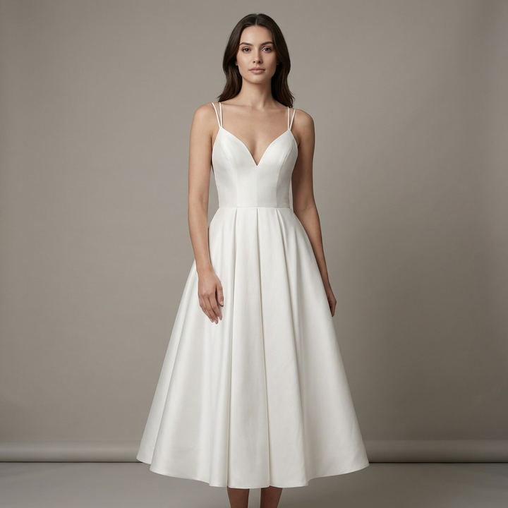 Elegante Abito Midi Alazne Donna Raffinato