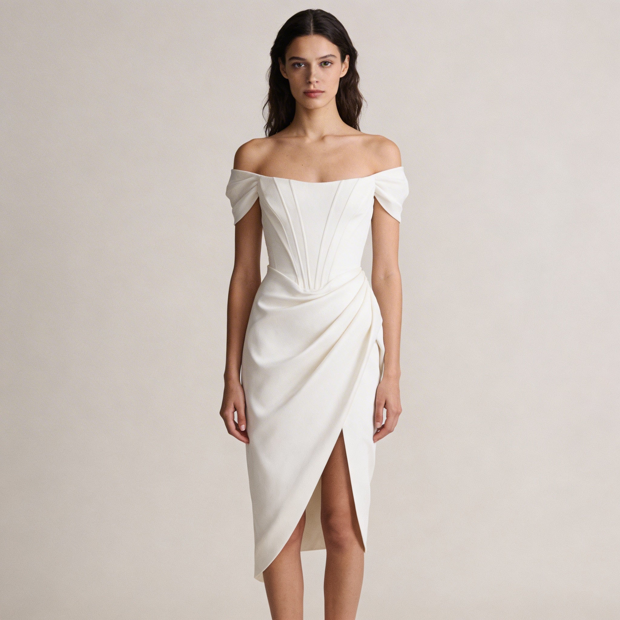 Elegante Abito Midi Lexana Donna Raffinato