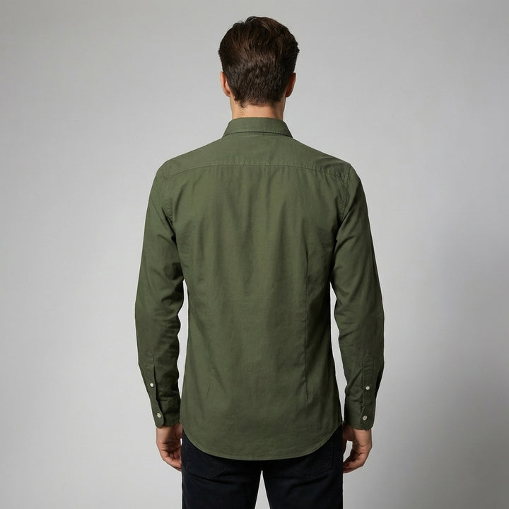 Classica Camicia Vintage Manica Lunga Uomo