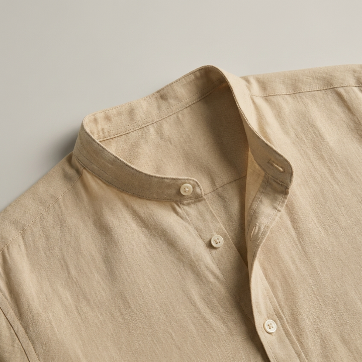 Classica Camicia Uomo Avani Lino Bottoni Estiva