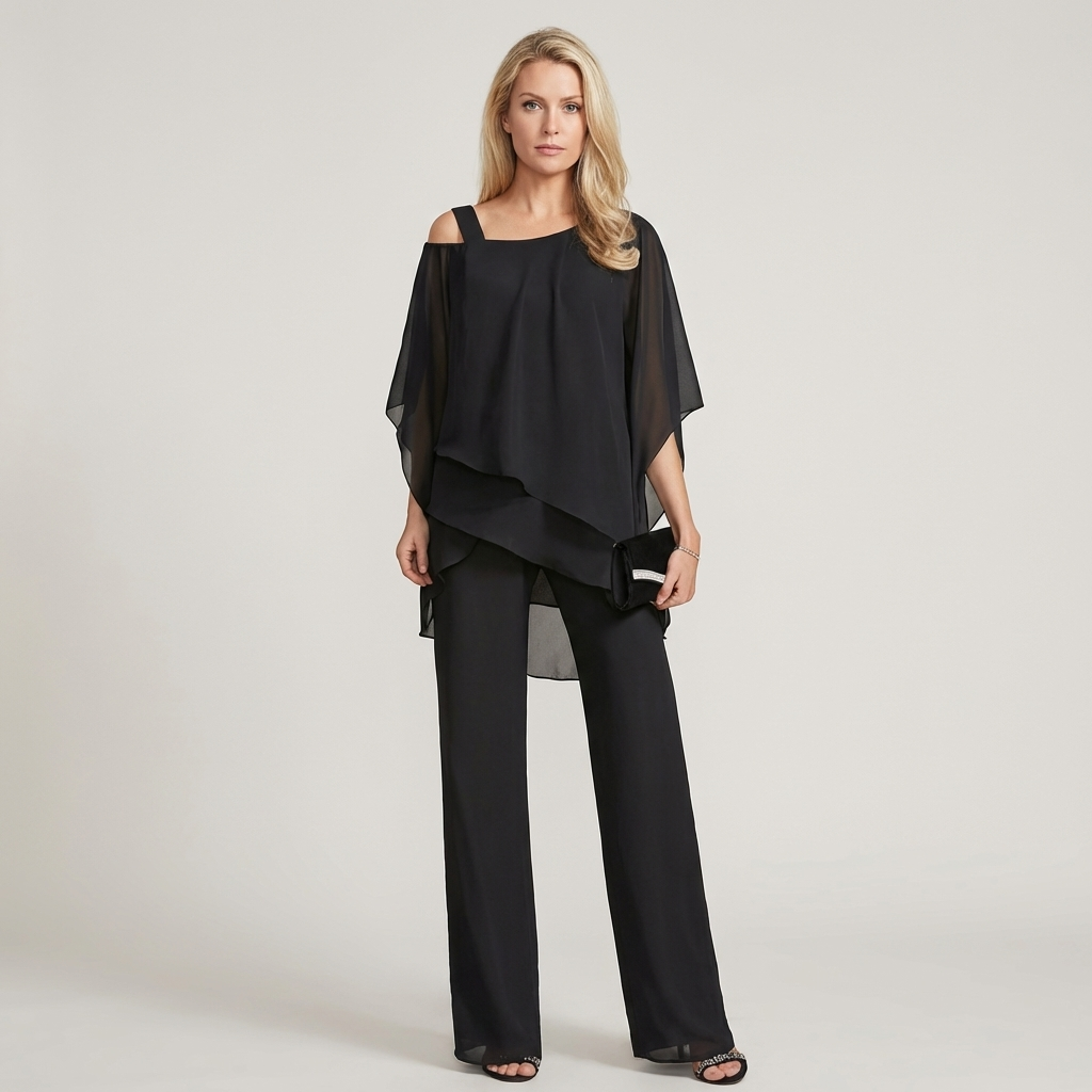 Elegante Jumpsuit Donna Spalle Scoperte Gamba Lunga
