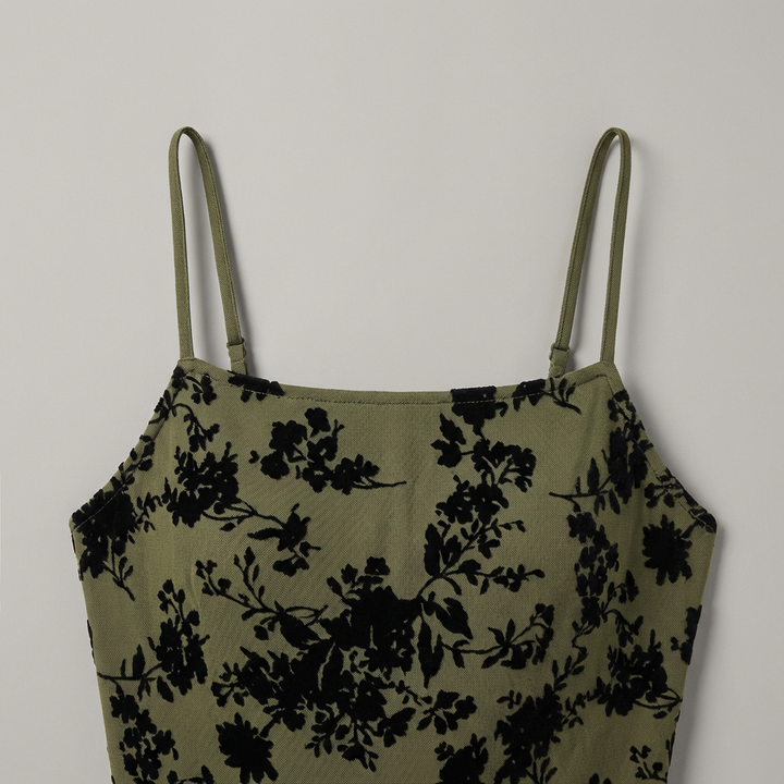 Elegante Abito Mini Floreale Scollo a V Linea A