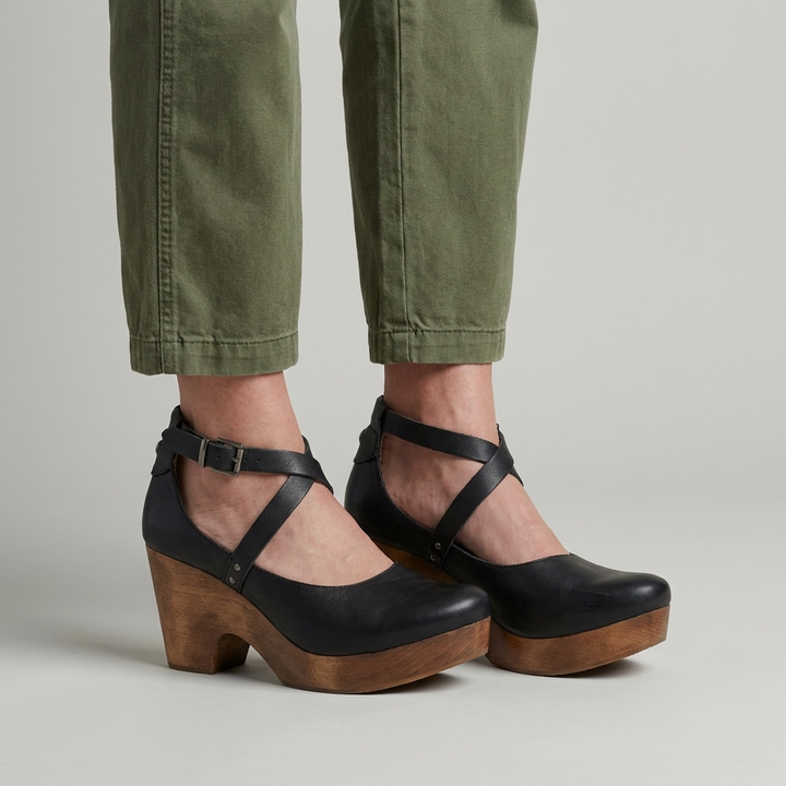 Scarpe con Tacco a Zeppa Donna Cinturino alla Caviglia