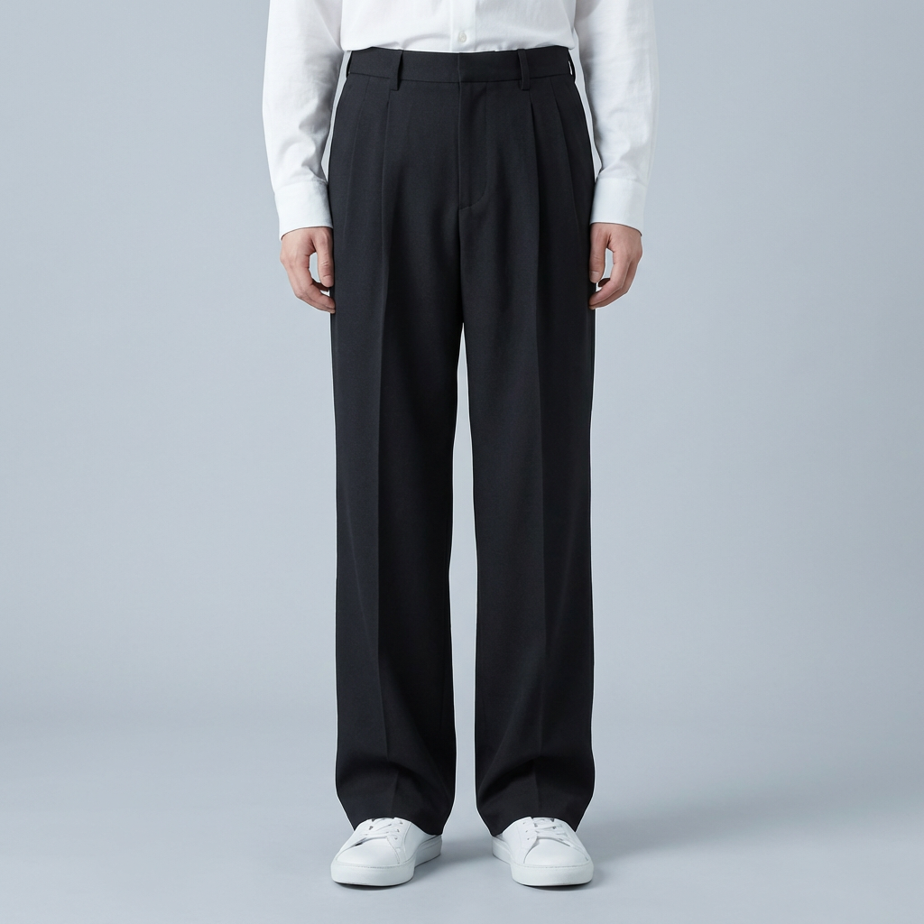 Elegante Pantalone Uomo Sartoriale Gamba Dritta