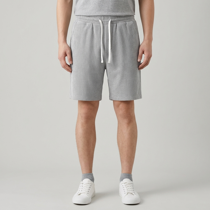 Comodo Pantaloncini Uomo Waffle Vita Elastica
