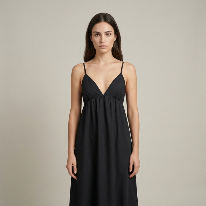 Elegante Abito Lungo Schiena Scoperta Scollo a V