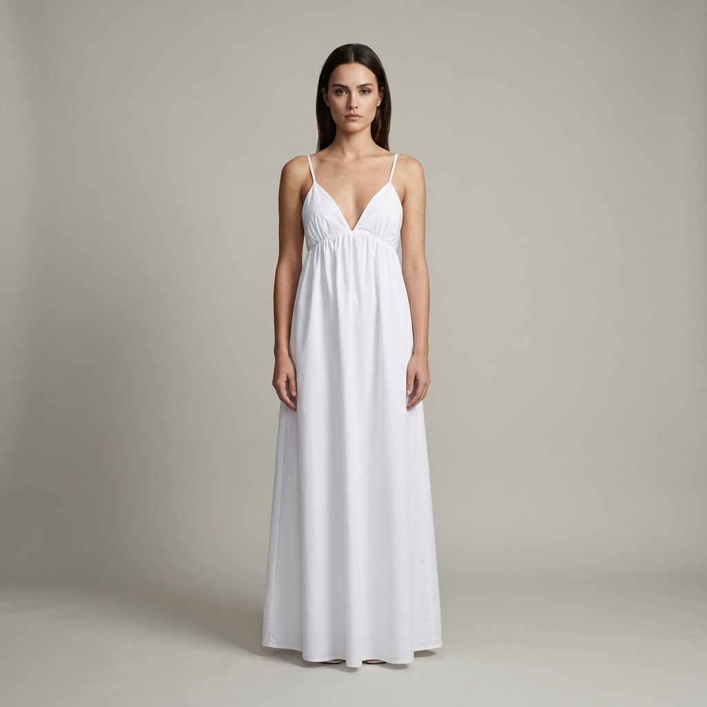 Elegante Abito Lungo Schiena Scoperta Scollo a V