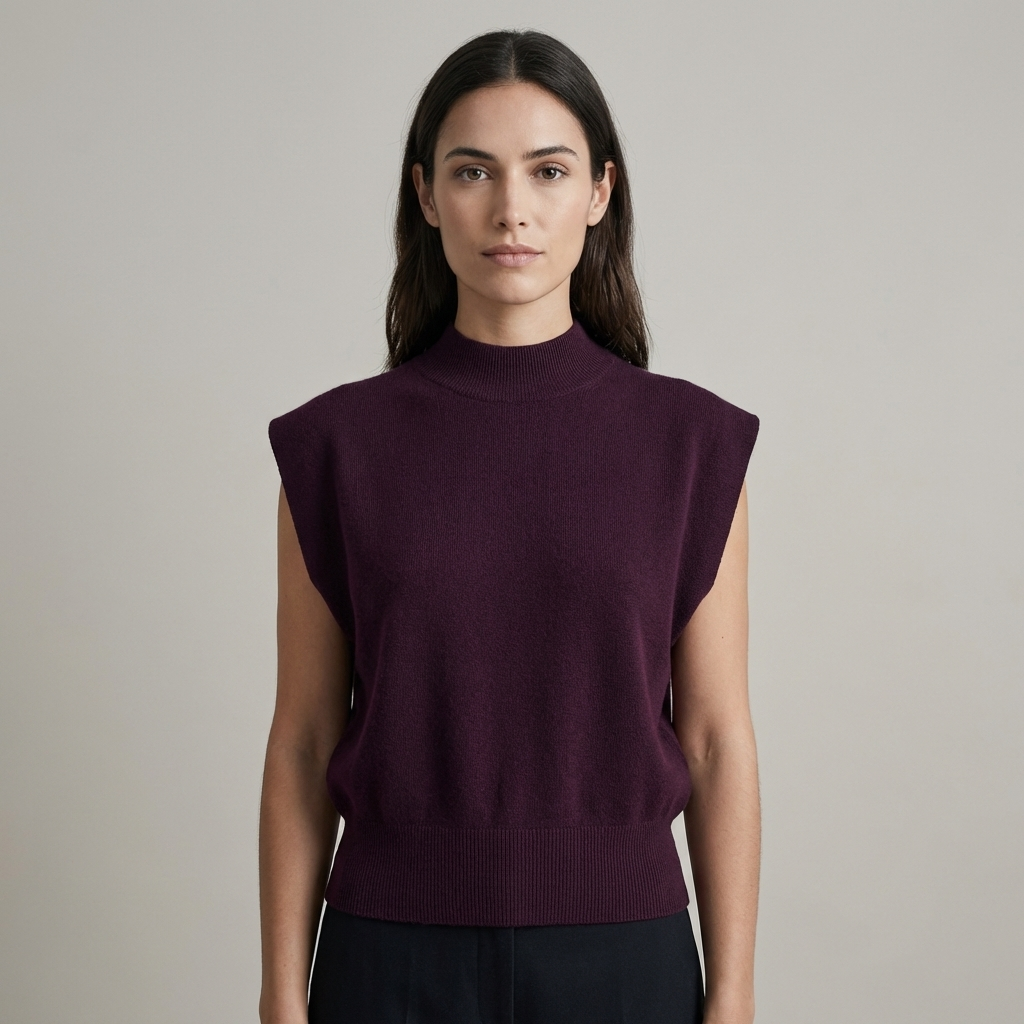 Una maglietta alla moda con scollo incrociato e vita aderente, dal taglio slim