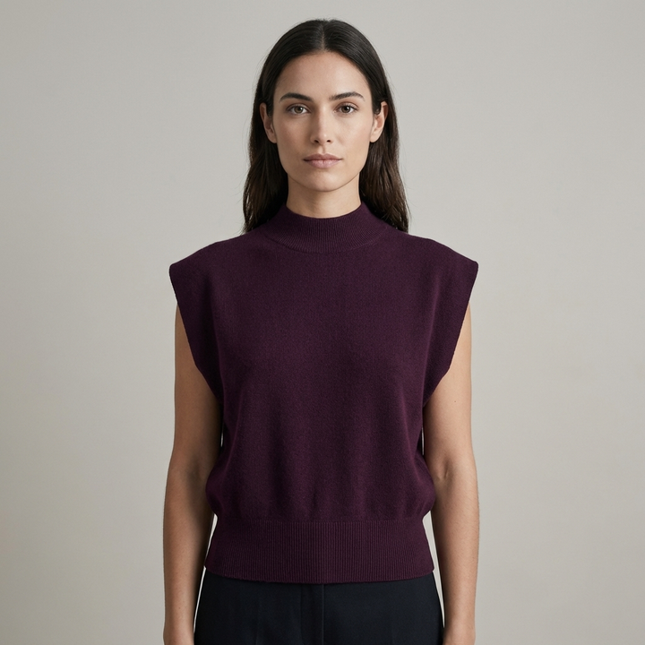 Una maglietta alla moda con scollo incrociato e vita aderente, dal taglio slim