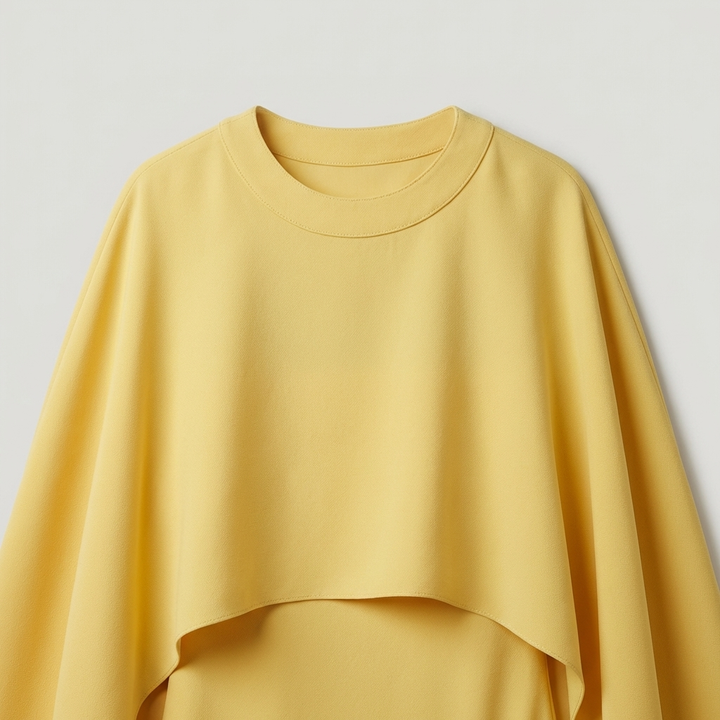 Abito cerimonia raffinato giallo frange