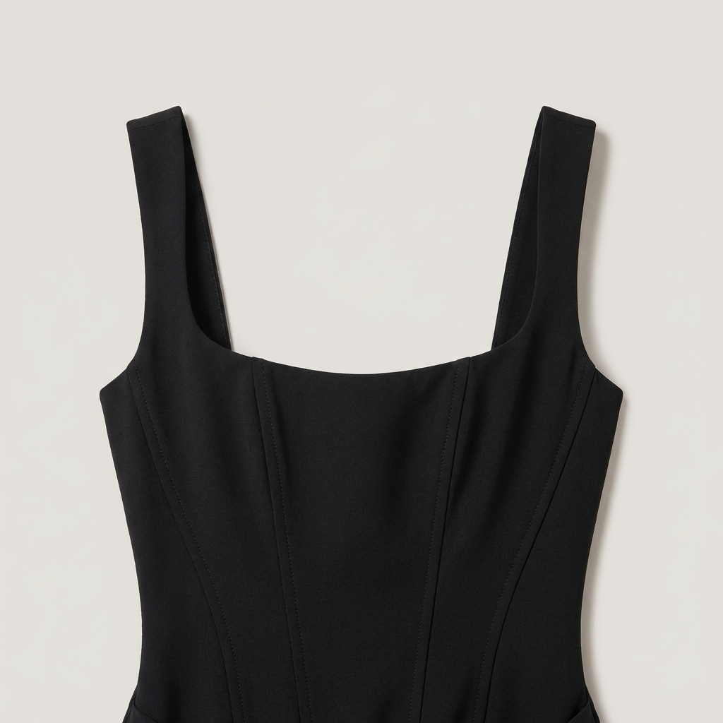 Abito cerimonia lussuoso nero corsetto maxi