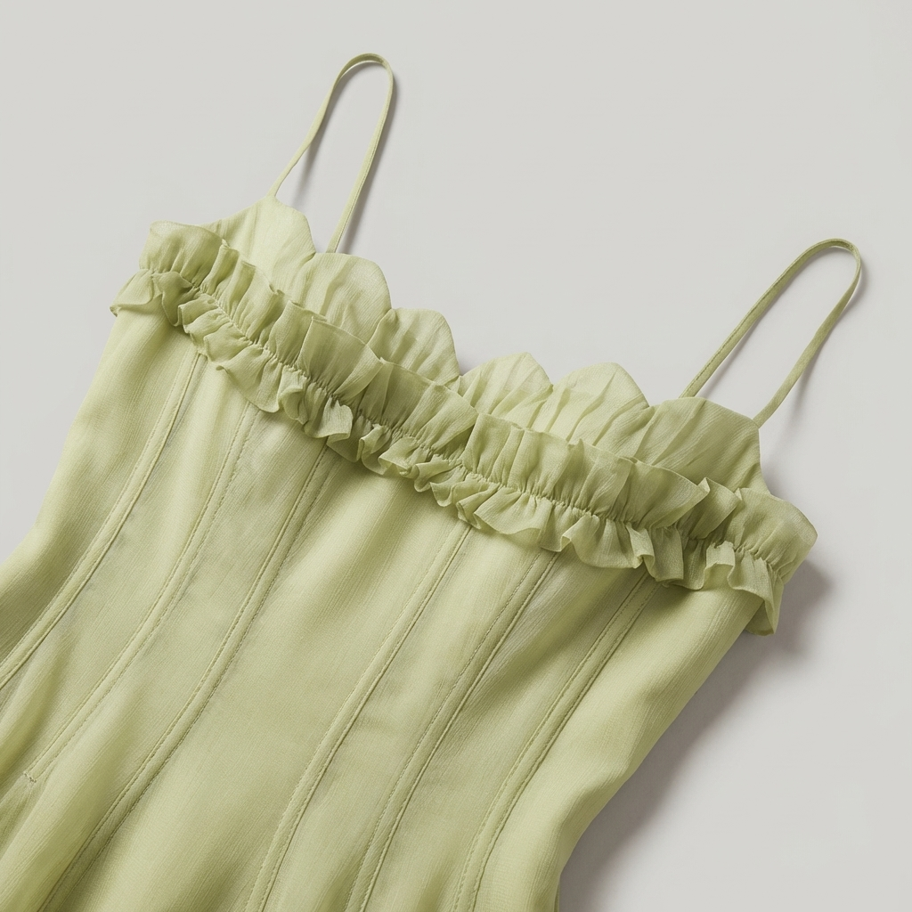 Abito cerimonia raffinato verde lungo