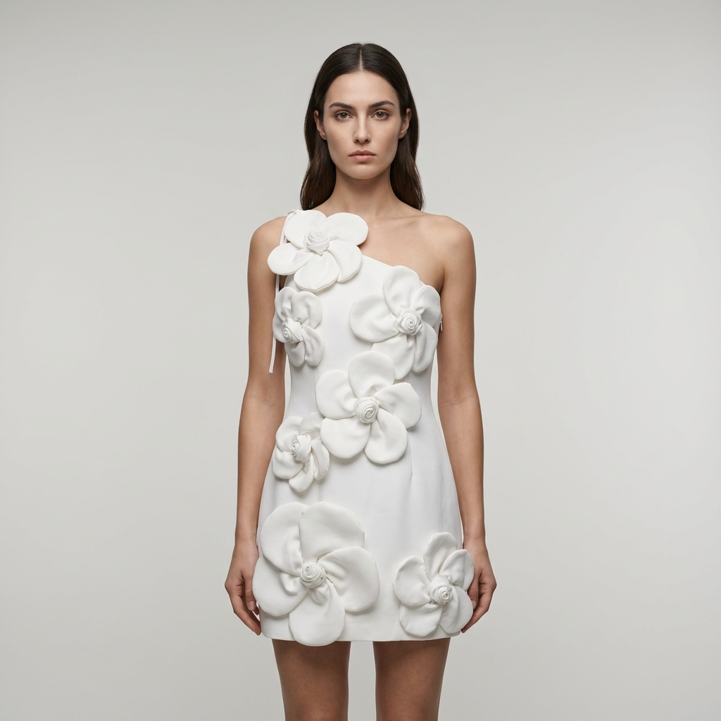 Florale abito mini lussuoso offshoulder