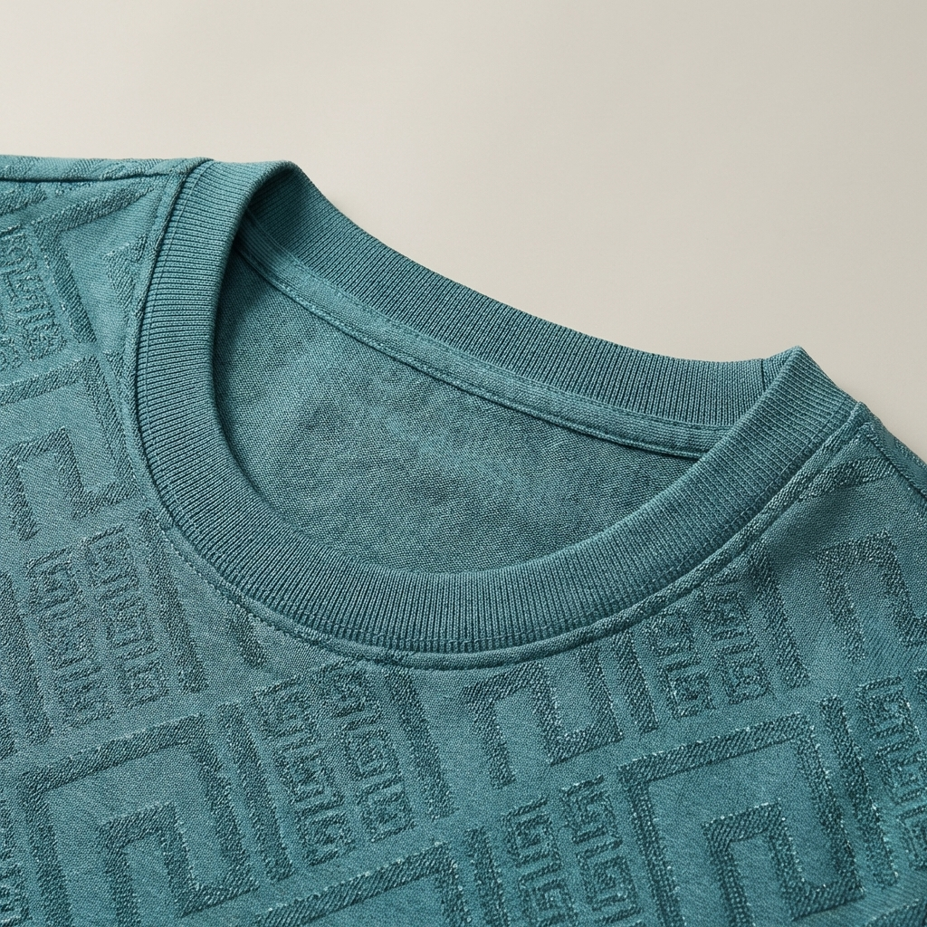 T shirt lussuosa uomo texture embossed