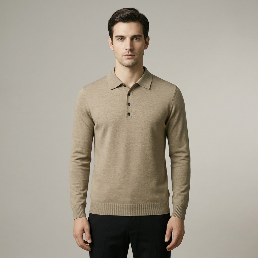 T shirt polo lussuosa uomo maglia Maniche lunghe