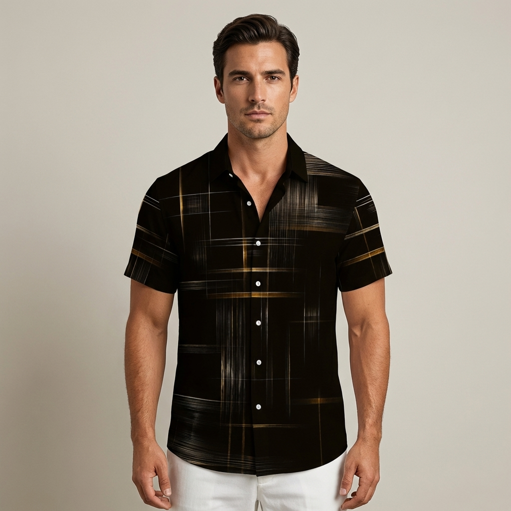 T shirt polo lussuosa uomo seta