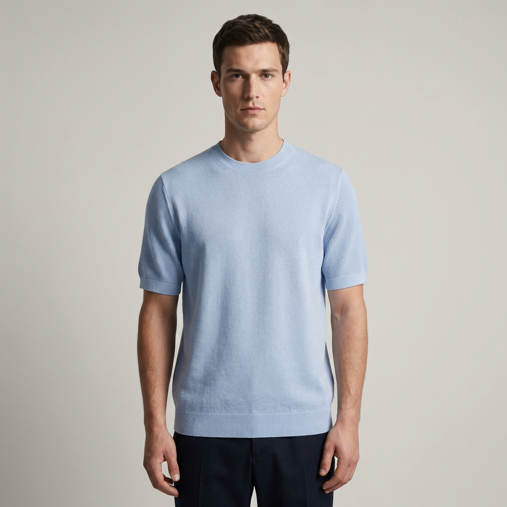 T shirt lussuosa uomo cashmere premium