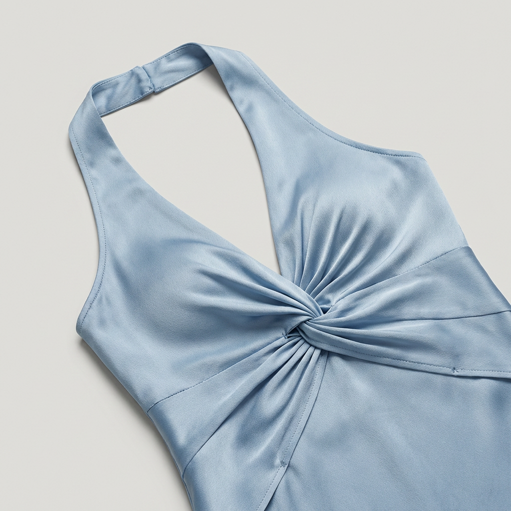Vestito Cerimonia Azzurro Raffinato
