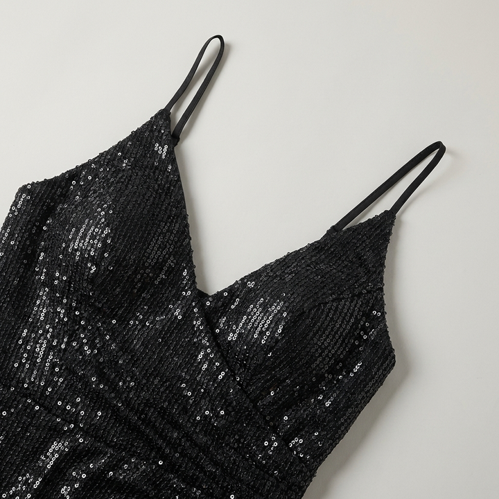 Vestito cerimonia raffinato nero lungo