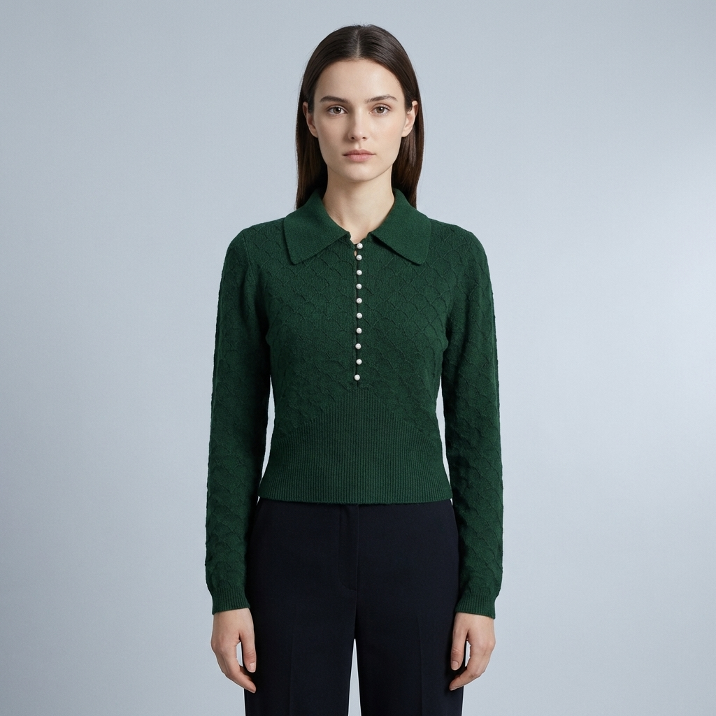 T shirt elegante donna cotone costine