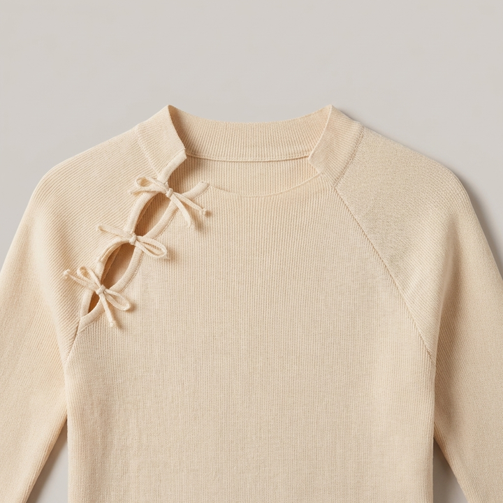 T shirt elegante donna maglia costine