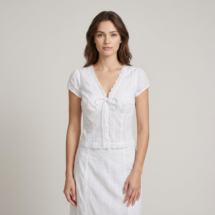 T shirt raffinata donna maniche corte