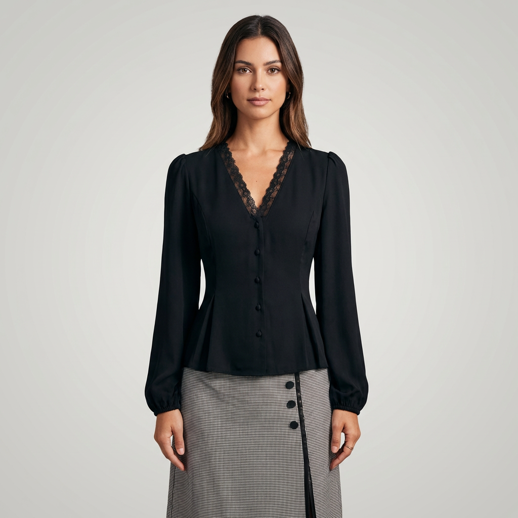 T shirt lussuosa donna maniche lanterna