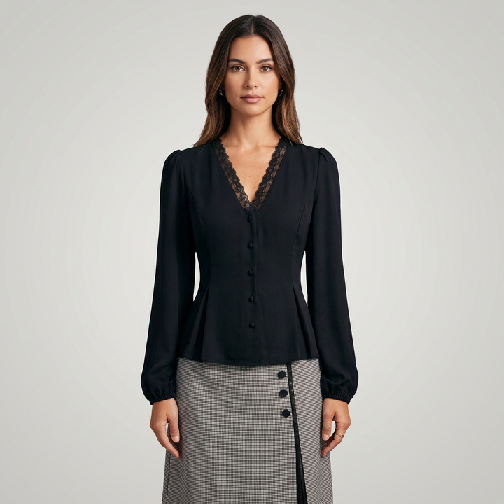 T shirt lussuosa donna maniche lanterna