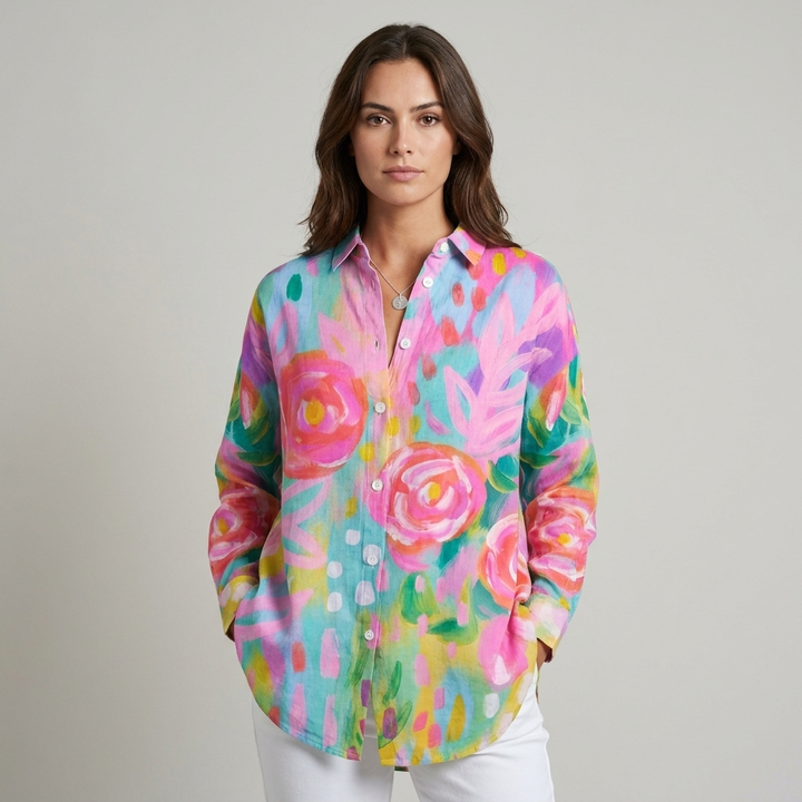 T shirt raffinata donna fantasia vivace