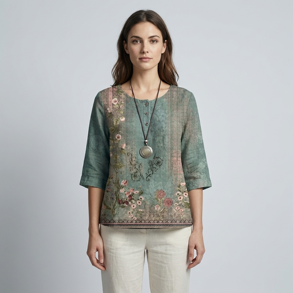 T shirt lussuosa donna stile retrò