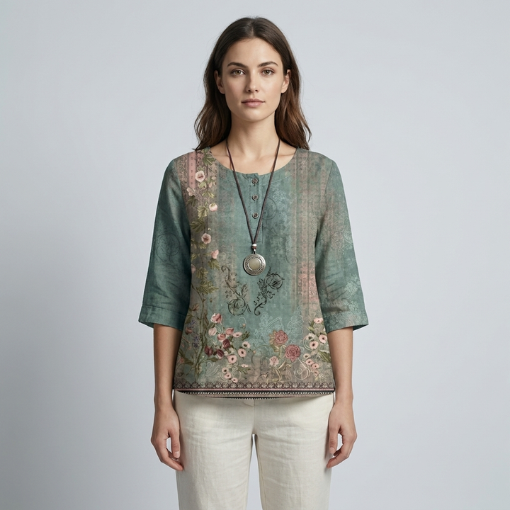 T shirt lussuosa donna stile retrò