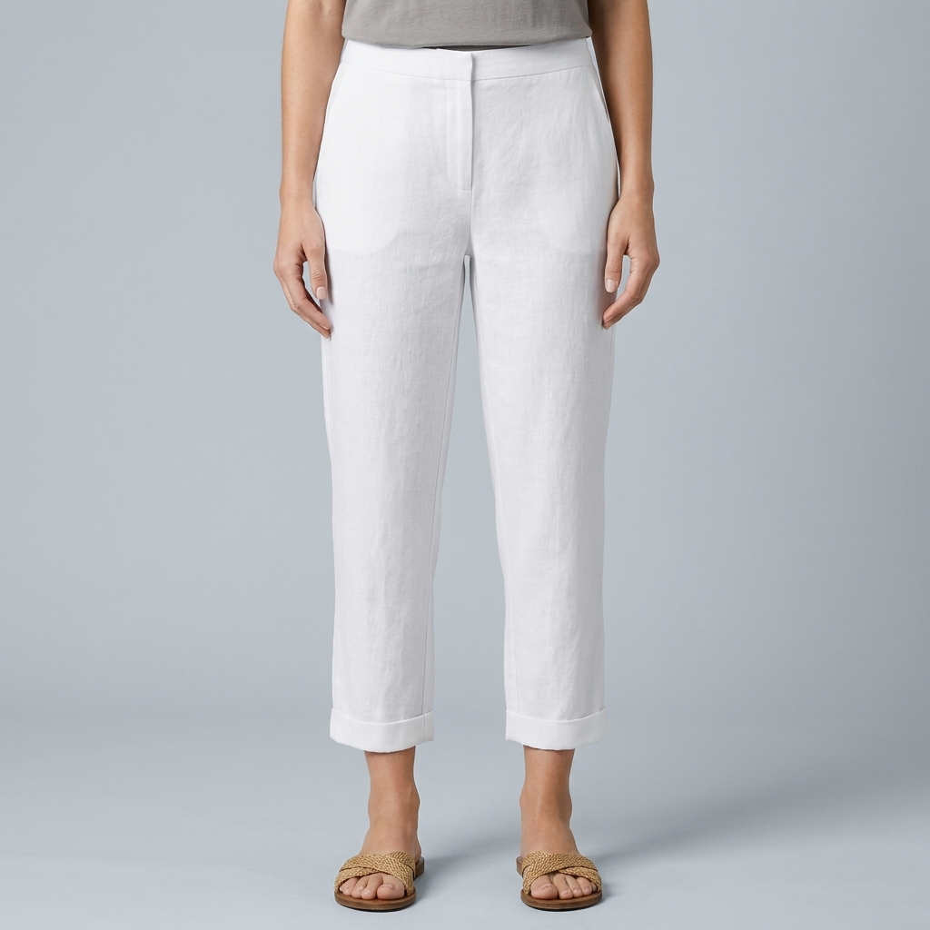 Pantaloni Donna a Gamba Dritta Leggeri per l'Estate
