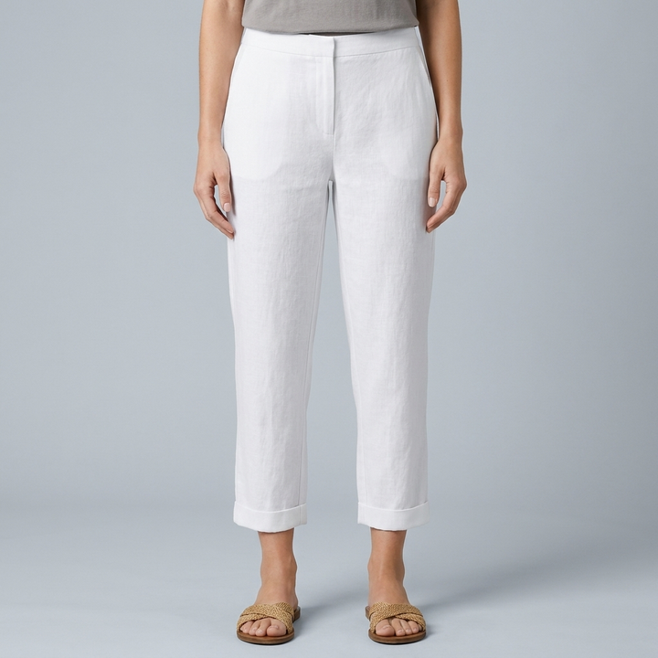 Pantaloni Donna a Gamba Dritta Leggeri per l'Estate