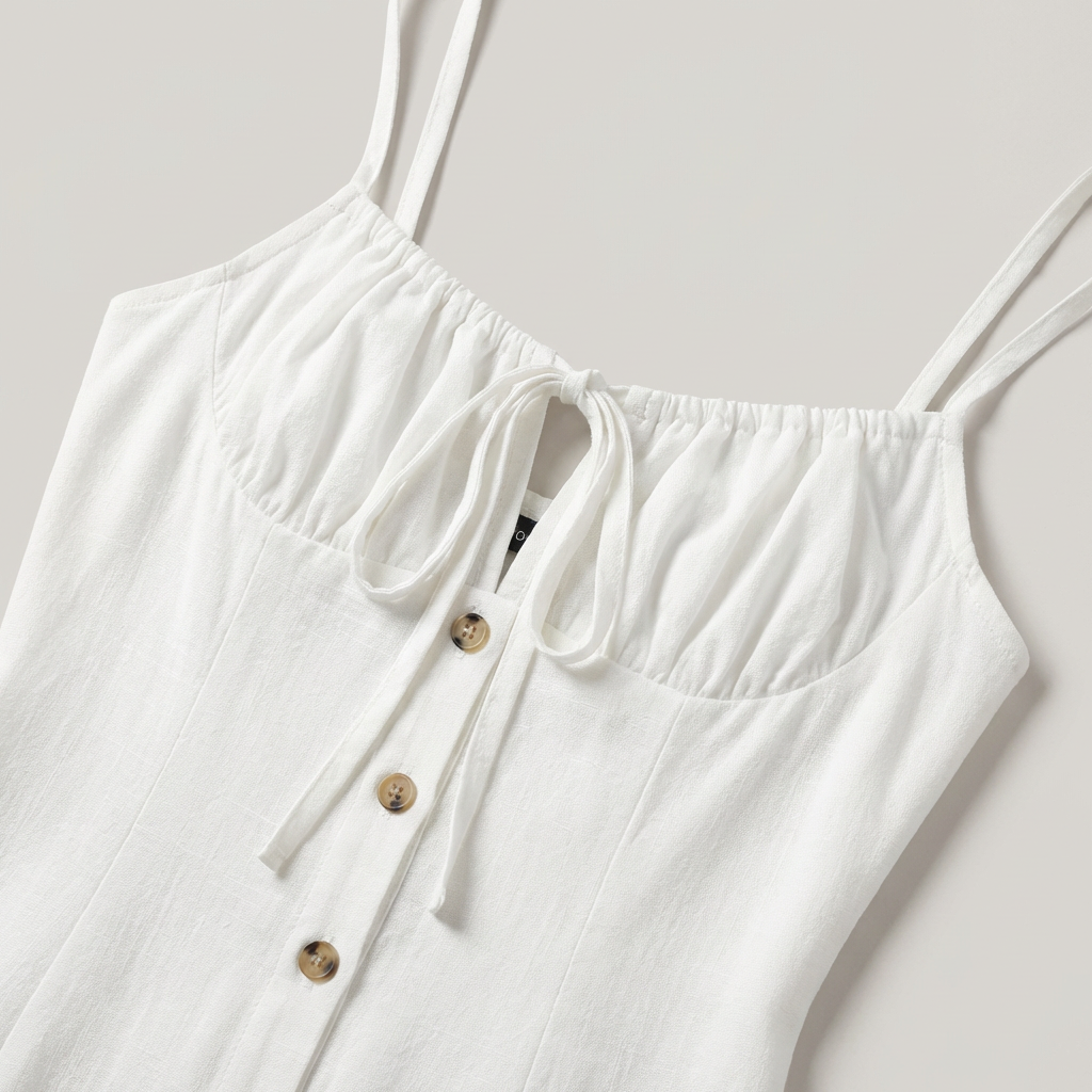 Abito mini elegante lino cotone
