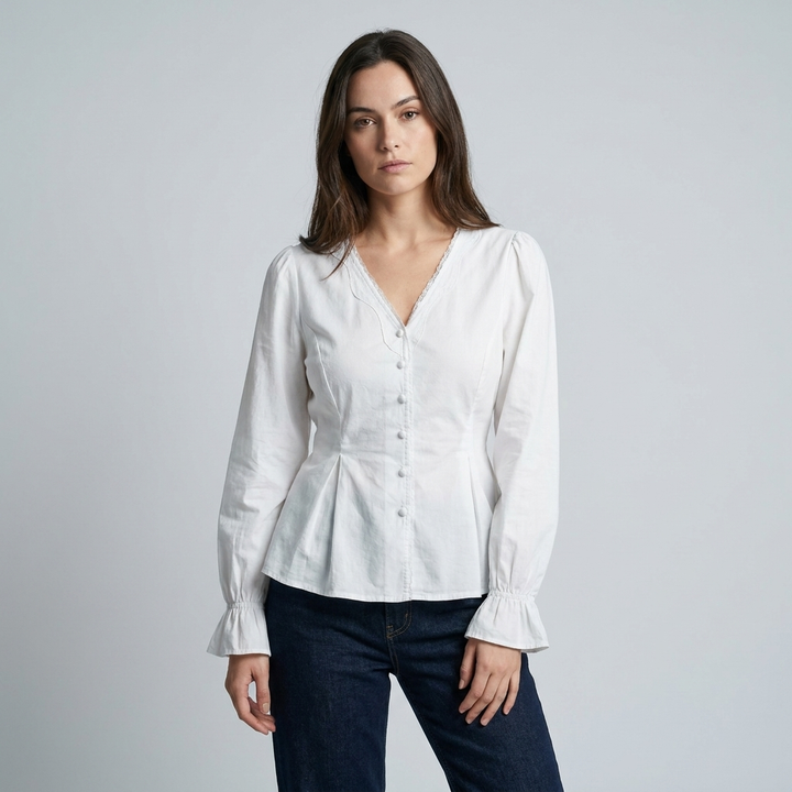 T shirt elegante donna scollo v