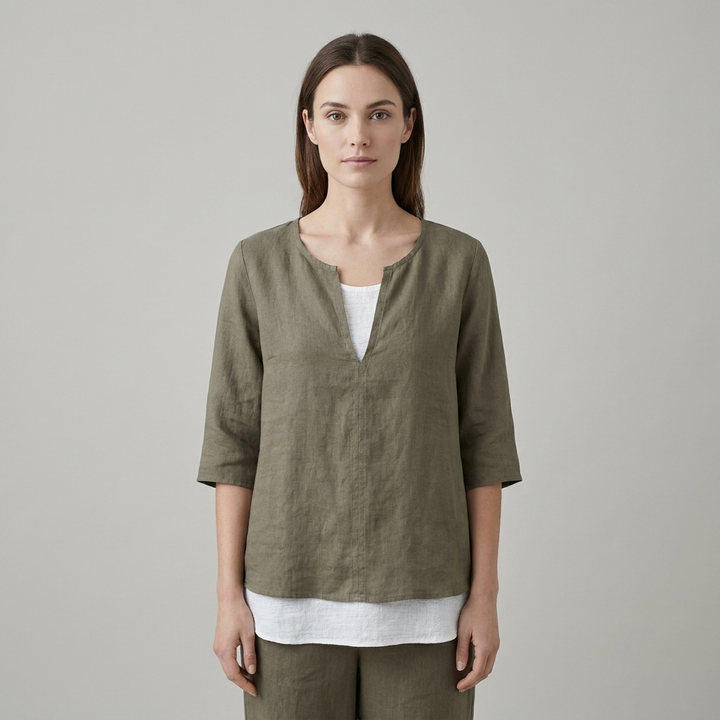Top donna elegante manica 3/4
