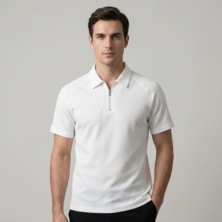 Polo uomo zip quarto sportivo