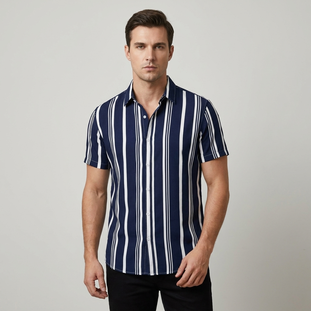 Camicia uomo a righe elegante