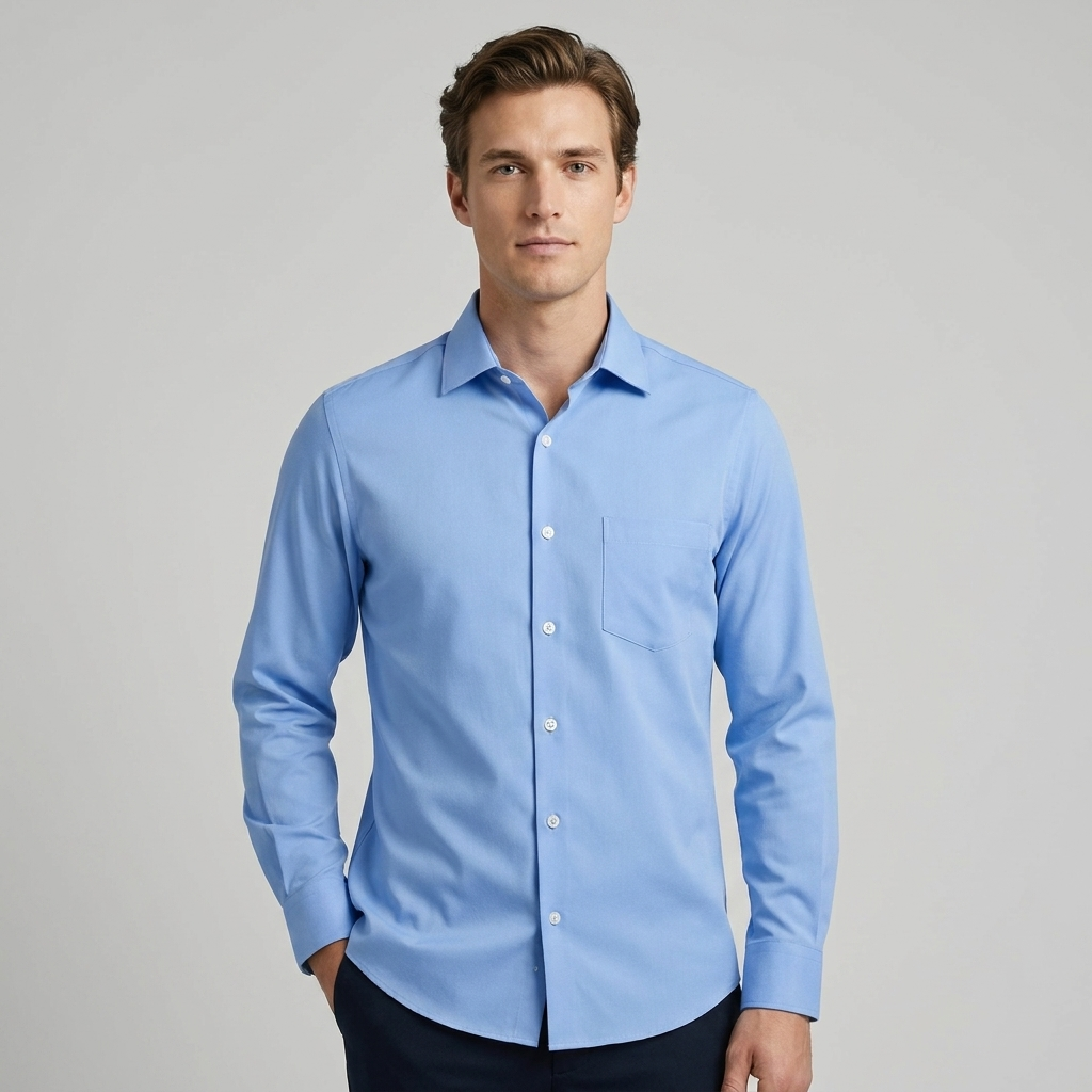 Camicia uomo formale slim fit lucida
