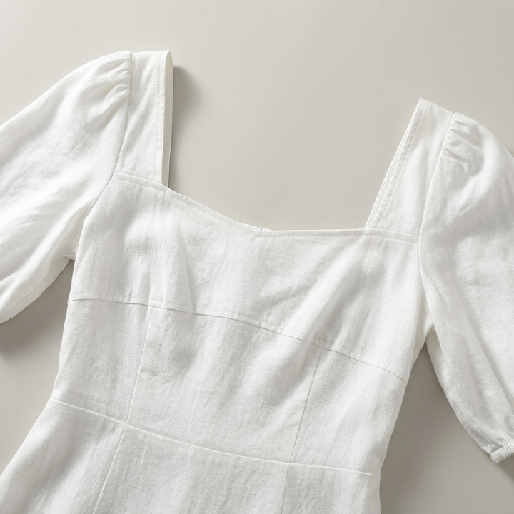 Abito midi donna lino elegante