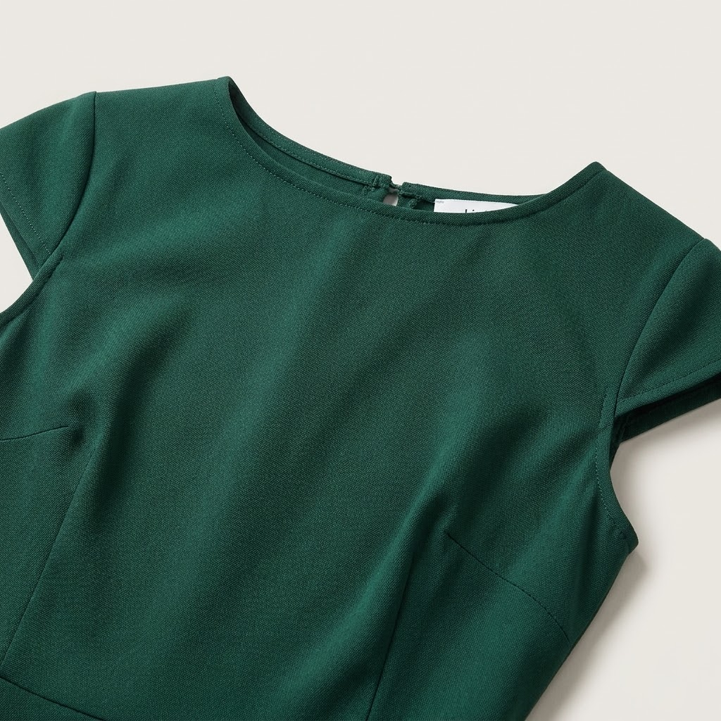 Abito midi donna verde elegante