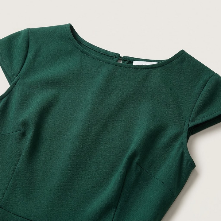 Abito midi donna verde elegante