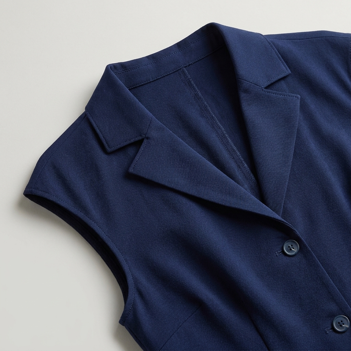 Abito midi donna blu elegante ufficio