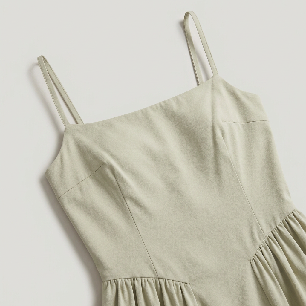 Abito midi donna verde con tasche