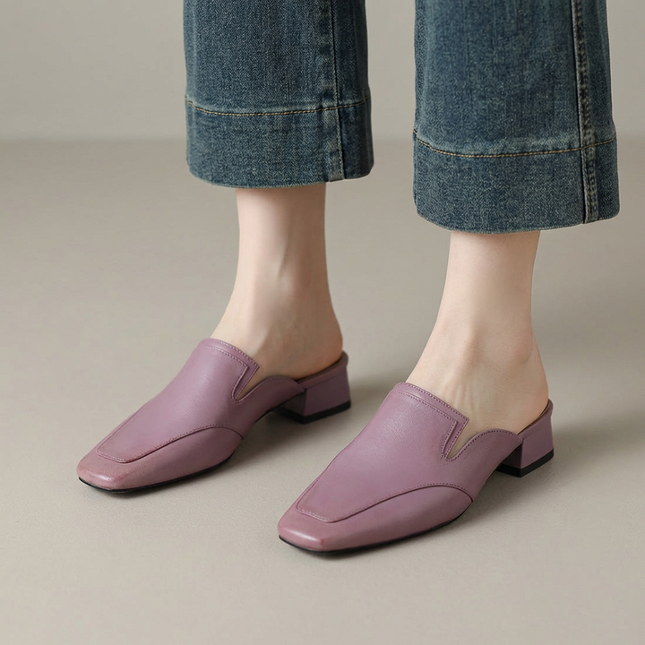Mules donna eleganti in pelle